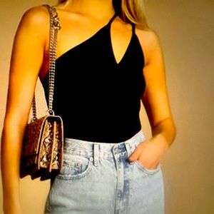 Black cutout bodysuit